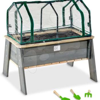 Kertészasztal ciprusfából Aksent planter table L Exit Toys fóliaborítással 45 l kapacitással kerti szerszámokkal kép