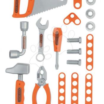 Készlet 6 fajta szerszámból Tools Set Black&Decker Smoby szerelhető elemekkel kép