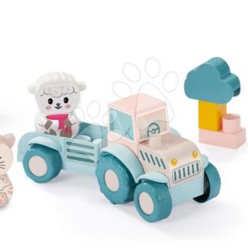 Készségfejlesztő traktor állatkákkal My First Tractor BB Abrick Écoiffier 25 részes utánfutóval és kockákkal 12 hó-tól kép