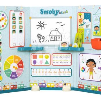 Kétoldalas iskola tanteremmel óvodásoknak School Smoby Tanár diák szerepjáték oktatójátékokkal és tevékenységekkel 38 kiegészítő kép