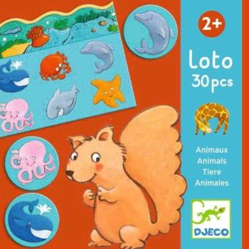 Ki hol él - Lottójáték - Animals lotto - Társasjáték - Djeco kép