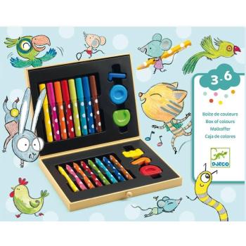 Kicsik művészkészlete - Művész készlet - Box of colours for toddlers - DJ09010 kép