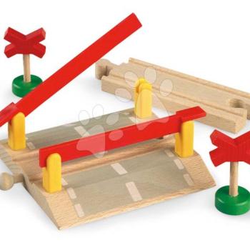 Kiegészítő elem vonatpályához Railway Crossing BRIO vasúti átjáró 4 részes 3 évtől BRIO3886 kép