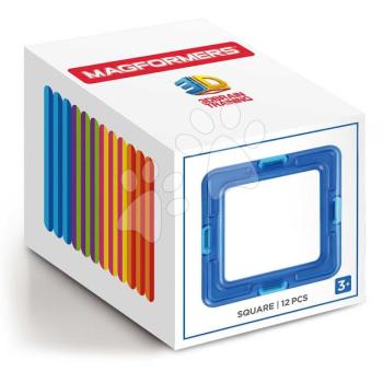 Kiegészítő mágneses építőjátékhoz Négyzet Square Set  Magformers 12 részes kép