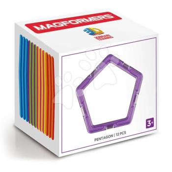 Kiegészítő mágneses építőjátékhoz Ötszög Pentagon Set Magformers 12 részes kép