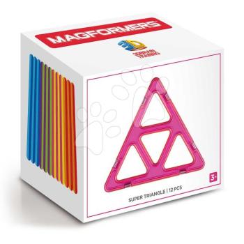 Kiegészítő mágneses építőjátékhoz Szuper háromszög Triangle Set Magformers 12 részes kép