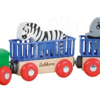 Kiegészítő vasúti pályához Train Animal Eichhorn mozdony vagonokkal és állatokkal 5 darabos 24 cm hosszú kép