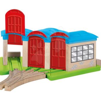 Kiegészítő vasúti pályához Train Engine Shed Eichhorn depó vonatok részére sínekkel 32 cm hosszú kép