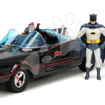 Kisautó Batman Classic Batmobil 1966 Deluxe Jada fém nyitható ajtókkal és 4 figurával hossza 19 cm 1:24 kép