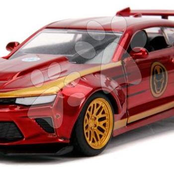 Kisautó Chevy Camaro 2016 Iron Man Marvel Jada fém nyitható ajtókkal hossza 13 cm 1:32 kép