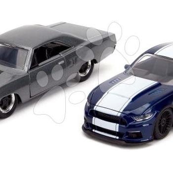 Kisautó Ford Mustang és Plymouth Road Runner Fast & Furious Twin Pack Jada fém hossza 12 cm 1:32 kép