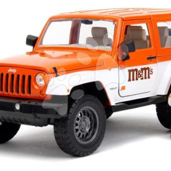 Kisautó Jeep Wrangler 2007 M&M Jada fém nyitható ajtókkal és Orange figura hossza 18 cm 1:24 kép