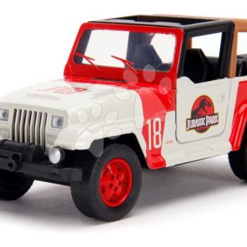 Kisautó Jeep Wrangler Jurassic World Jada fém nyitható ajtókkal hossza 10,2 cm 1:32 kép