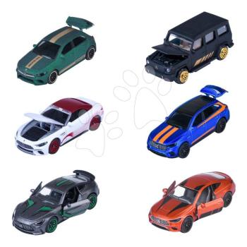 Kisautó Mercedes-AMG Deluxe Majorette fém 6 különböző fajta gyűjtői box-ban 7,5 cm hosszú 1:64 kép