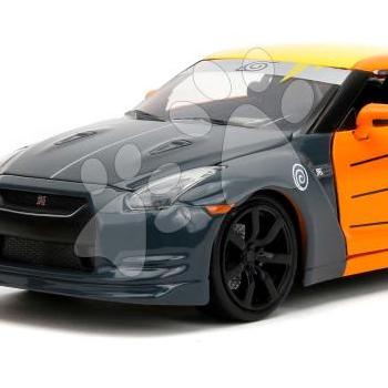 Kisautó Nissan GT-R 2009 Jada fém nyitható részekkel és Naruto figura hossza 20 cm 1:24 kép