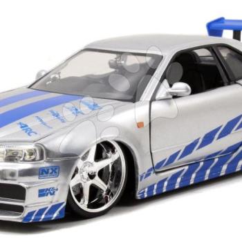 Kisautó Nissan Skyline GT-R 2002 Fast & Furious Jada fém nyitható részekkel 19 cm hosszú 1:24 kép