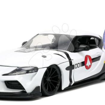 Kisautó Robotech ´20 Toyota Supra Jada fém nyitható részekkel és Roy Fokker akciófigurával hossza 20 cm 1:24 kép