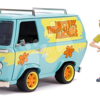 Kisautó Scooby-Doo Mystery Van Jada fém nyitható ajtókkal és 2 figurával hossza 16 cm 1:24 kép