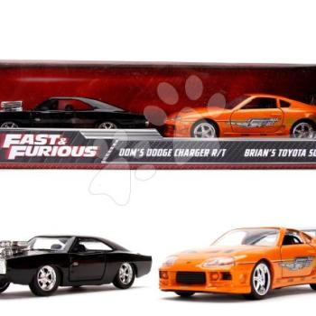 Kisautó Toyota Supra a Dodge Charger 1970 Fast & Furious Twin Pack Jada fém nyitható ajtókkal hossza 12 cm 1:32 kép