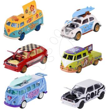 Kisautó VW The Originals Deluxe Cars Majorette fém gyűjtői dobozban 7,5 cm hosszú 6 fajta kép