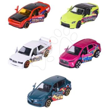 Kisautók Graffiti Giftpack Majorette fém 5 kisautó a szettben ajándékcsomagolásban 7,5 cm hosszú 1:64 kép