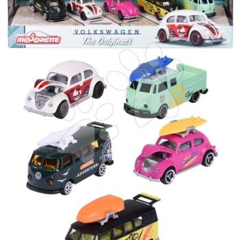 Kisautók VW The Originals 5 Pieces Pack Majorette fém 7,5 cm hosszú 5 fajta ajándékcsomagolásban kép