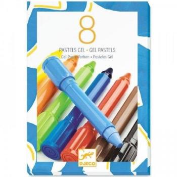 Klasszikus színek gél pasztell toll 8 db-os - 8 gél pastels - Classic colours - Djeco kép