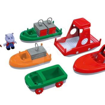 Konténeres hajók és motorcsónakok AquaPlay vízilóval és medvével 7 drb kép