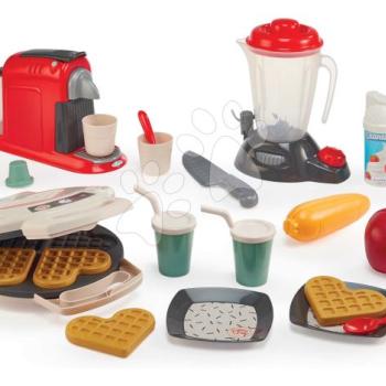 Konyhai kisgép szett 100% Chef Écoiffier kávéfőző goffrisütő és mixer 21 kiegészítő 18 hó-tól kép