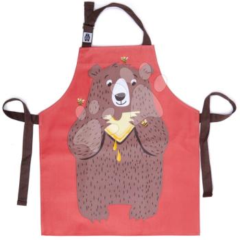 Kötényke gyerekeknek mackó Fred The Bear Cotton Apron ThreadBear pamutszövetből 6-8 éves korosztálynak kép