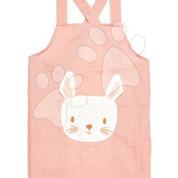 Kötényke gyerekeknek Nyuszkó Rabbit Linen Cotton Apron ThreadBear pamutszövetből pasztell-rózsaszn 3-8 éves korosztálynak kép