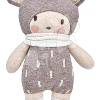 Kötött játékbba szürke Baby Beau Knitted Doll Threadbear 24 cm puha pamutból ajándékcsomagolásban 0 hó-tól kép