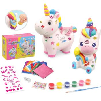 Kreatív unikornis persely festő szett – díszítsd és fesd meg saját varázslatos egyszarvúd! 22cm (BBJ) kép
