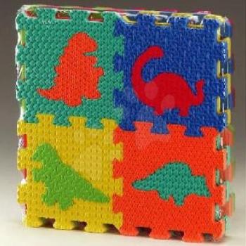 Lee habszivacs puzzle Dinoszauruszok négyzetek FM807N színes kép