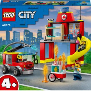 LEGO City 60375 Tűzoltóállomás és tűzoltóautó kép
