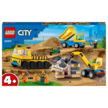 LEGO City 60391 Építőipari teherautók és bontógolyós daru kép