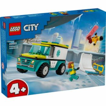 LEGO City Great Vehicles 60403 Mentőautó és snowboardos kép