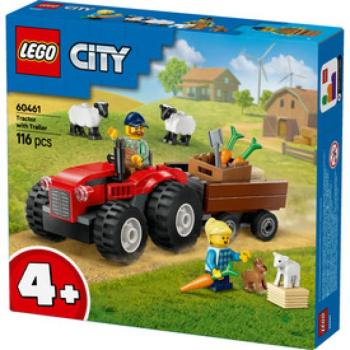 LEGO City Great Vehicles 60461 Piros traktor, utánfutó és juhok kép