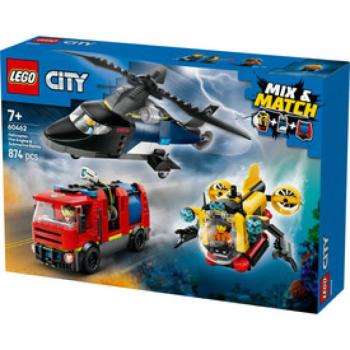 LEGO City Great Vehicles 60462 Helikopter, tűzoltóautó és tengeralattjáró egy csomagban kép