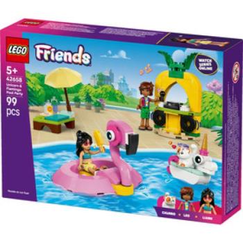 LEGO Friends 42658 Medencés buli flamingóval és egyszarvúval kép