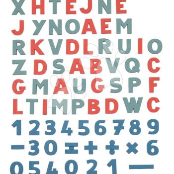 Mágneses betűk ABC és Számok Magnetic Letters&Numbers Smoby jelekkel kétszínű 72 darabos kép