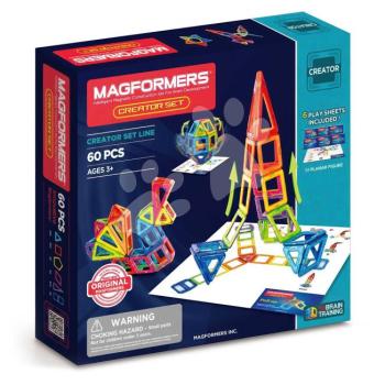 Mágneses építőjáték Alkotó Creator Set Magformers 60 részes kép