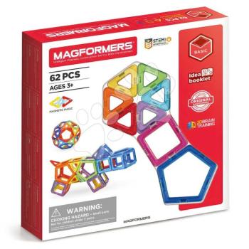 Mágneses építőjáték Extra Basic 3D Magformers 62 részes kép
