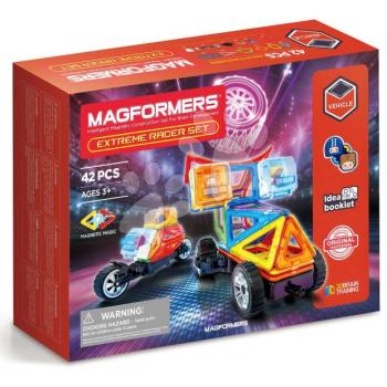 Mágneses építőjáték Extrém versenyek Extreme Racer Magformers 42 részes kép