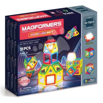 Mágneses építőjáték Neón fények Neon Led Set Hi-Tech Magformers elektronikus 31 részes kép