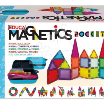 Mágneses építőjáték tokban Magnetics Pocket Educa 18 színes darab kép
