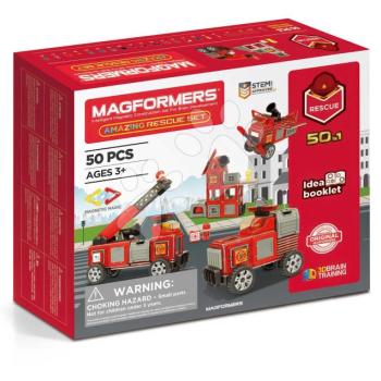 Mágneses építőjáték Tűzoltóság Amazing Rescue Set Magformers 50 részes kép