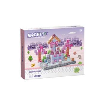 Mágneses építőkockák - lila város 193 db /cs kép