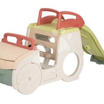 Mászóka Autó homokozóval motorháztető alatt Adventure Car Life Smoby dudával és 150 cm csúszda vízsugárral UV szűrővel 18 hó-tól kép