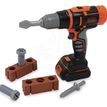 Mechanikus fúrógép cserélhető fejekkel Black&Decker Smoby 6 kiegészítővel kép